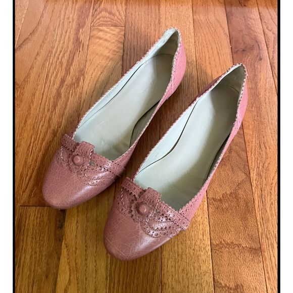 Balenciaga Coquelicot Brogue Flats - Picture 1 of 4
